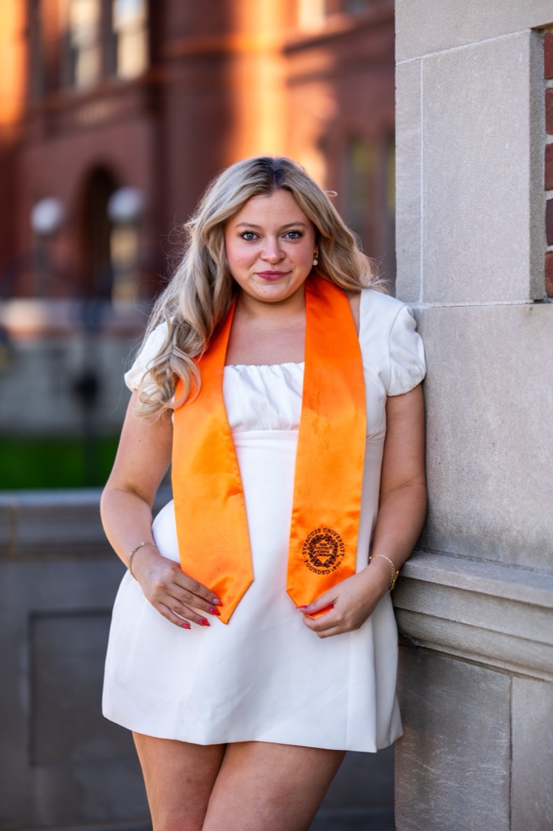 Lizzy laughing during her senior session